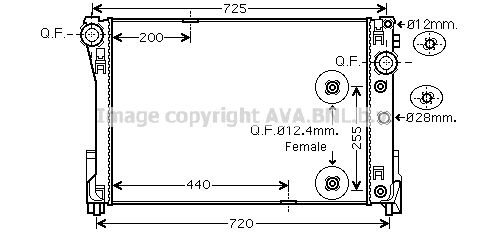 AVA QUALITY COOLING Радиатор, охлаждение двигателя MSA2491